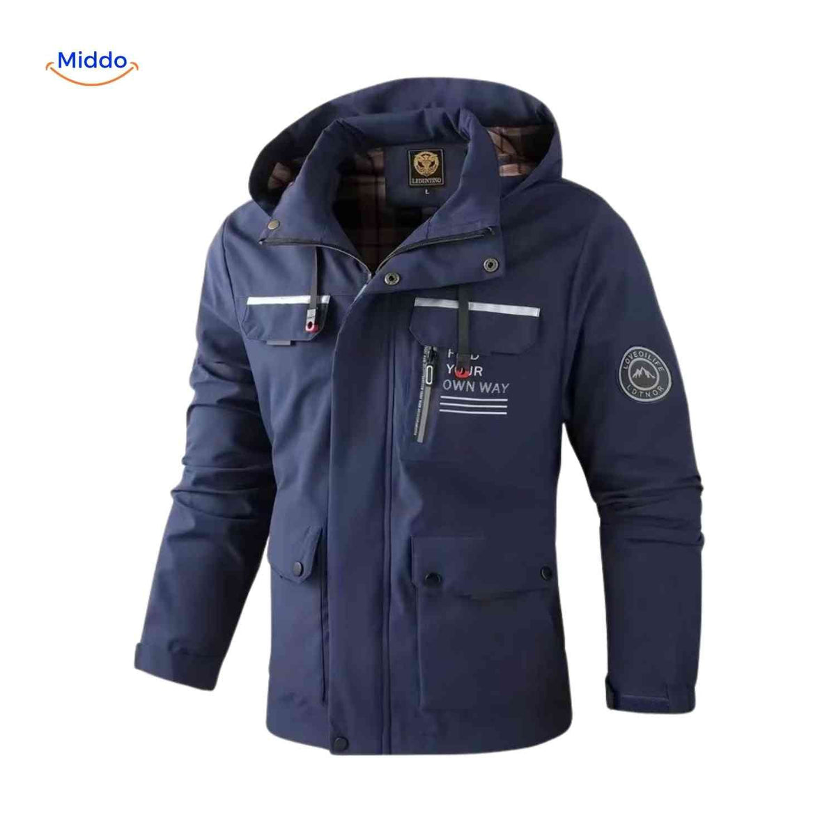 Men's Hooded All-Weather Jacket – Water-Resistant Cotton-Blend Parka for Fall & Spring | Thomler