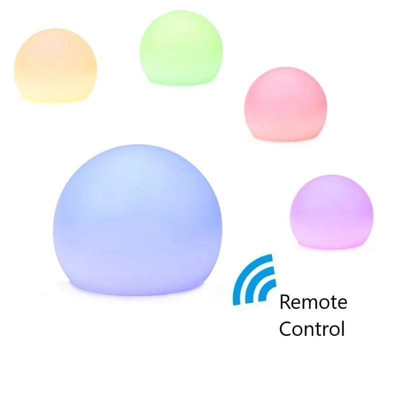 Portable LED Orb Lamp with Remote Control 4-Color Modes 10-20 in Rechargeable Cordless Sphere Light for Living Room Bedroom Bedside Nightsta | Thomler