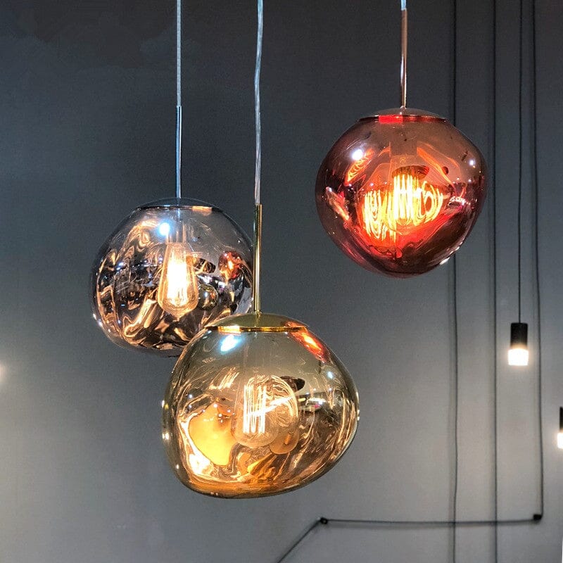 Pendant Light Mirrored Glass Sphere E27 Adjustable Dining Room Kitchen Island Hanging Ceiling Lamp | Thomler