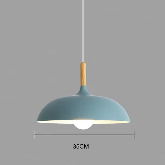 Oak Wood LED Ceiling Light Scandinavian Minimalist Flush Mount for Living Room Bedroom Dining Room Modern Nordic Style Fixture Adjustable | Thomler