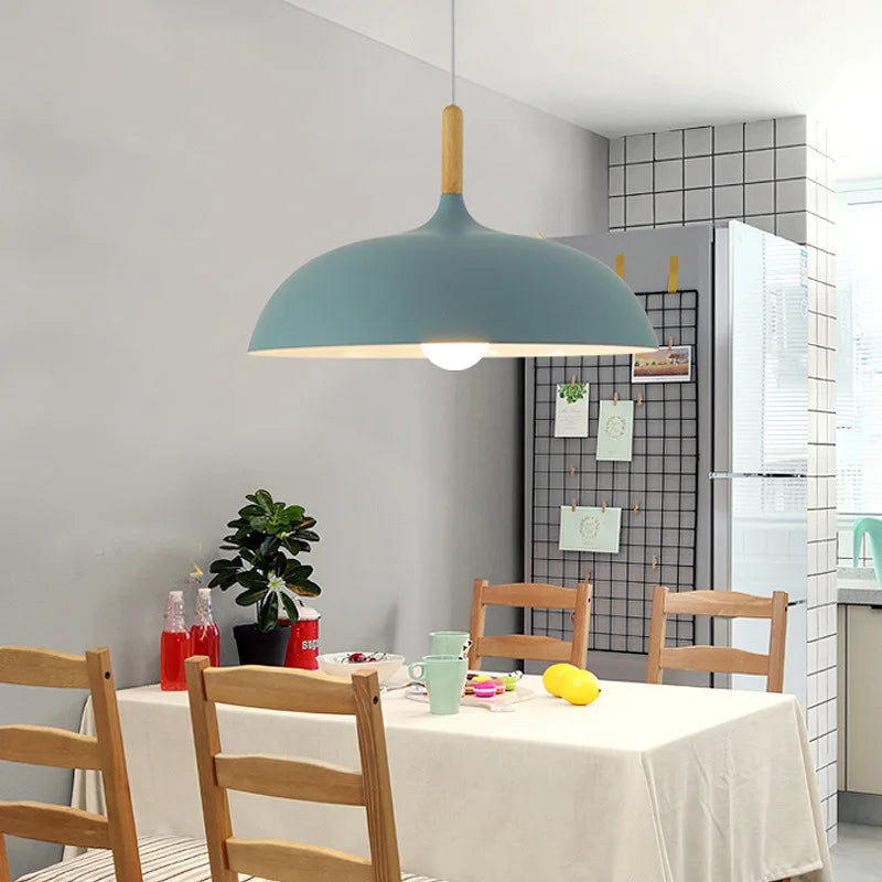 Oak Wood LED Ceiling Light Scandinavian Minimalist Flush Mount for Living Room Bedroom Dining Room Modern Nordic Style Fixture Adjustable | Thomler
