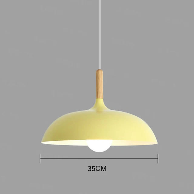 Oak Wood LED Ceiling Light Scandinavian Minimalist Flush Mount for Living Room Bedroom Dining Room Modern Nordic Style Fixture Adjustable | Thomler