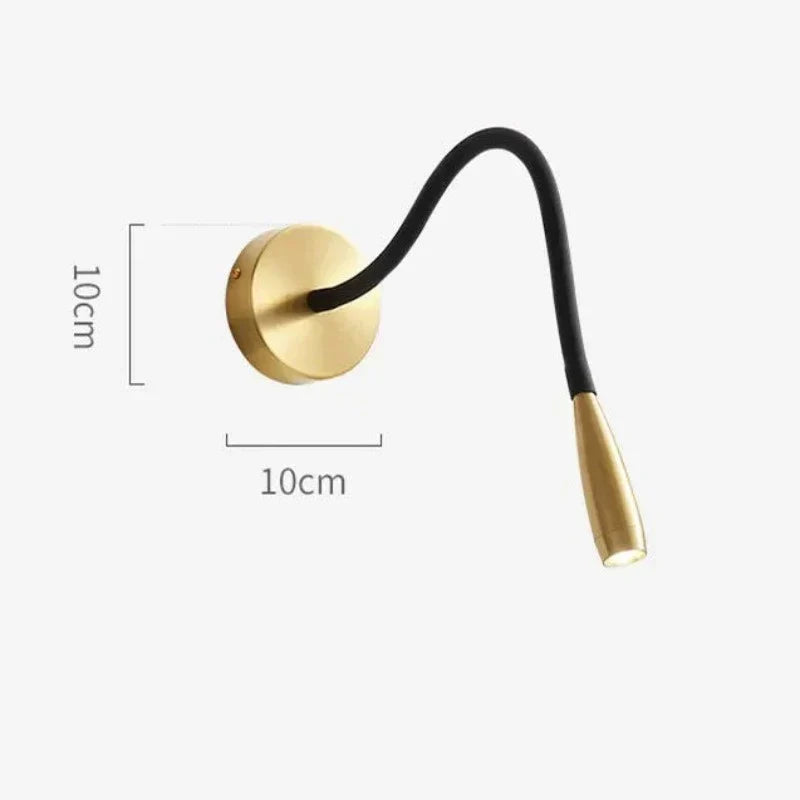 Swing Arm Wall Lamp with Rotary Dimmer Switch – Adjustable Reading Light for Bedroom, Home Office & Living Room | Thomler
