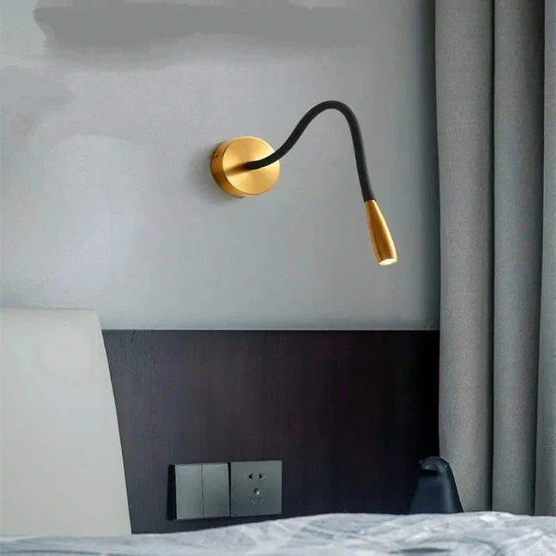 Swing Arm Wall Lamp with Rotary Dimmer Switch – Adjustable Reading Light for Bedroom, Home Office & Living Room | Thomler