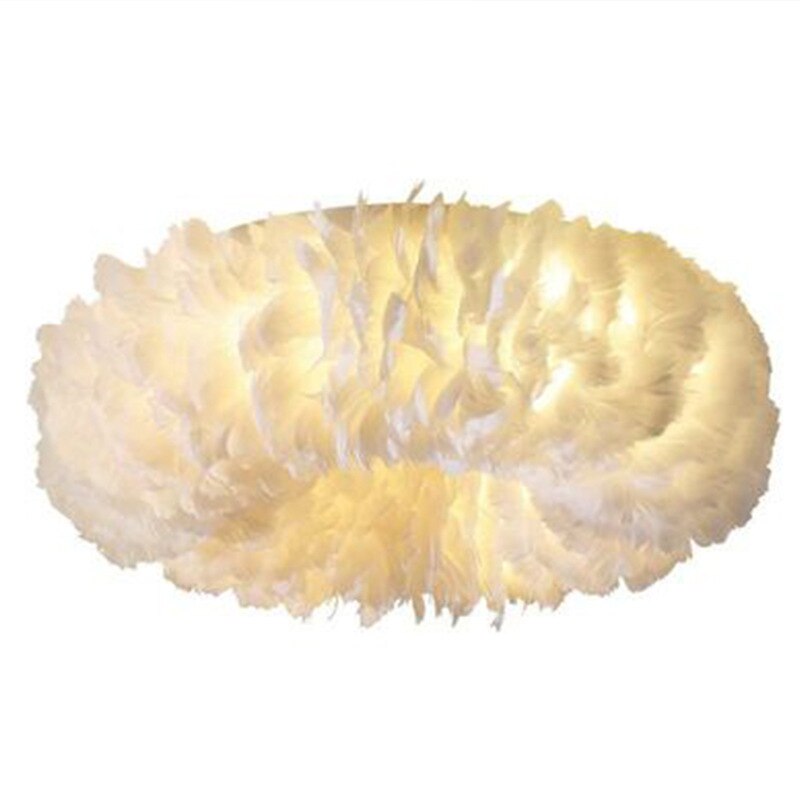 Ceiling Light Feather Metal 40W Warm White Bedroom Living Room Flush Mount Indoor Lamp | Thomler