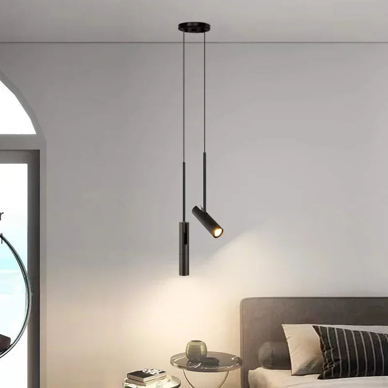 Adjustable Swivel Cylinder Pendant – Metal Downlight with Focused Beam for Kitchen Island & Bedside | Thomler