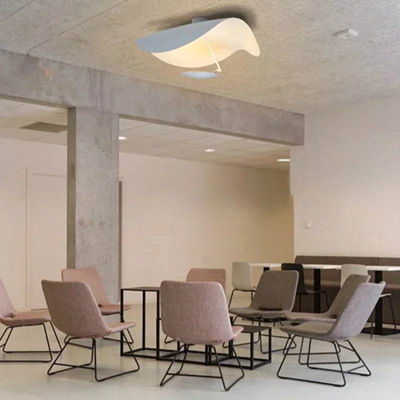 Sculptural Curved Disc Flush Mount LED Ceiling Lamp for Bedroom & Dining Room | Thomler