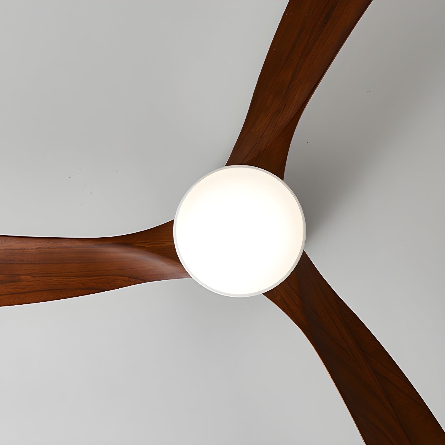 Nordic Ceiling Fan Light 42 in Solid Wood Blades LED Bedroom Living Room Quiet DC Motor Modern Ceiling Fan | Thomler