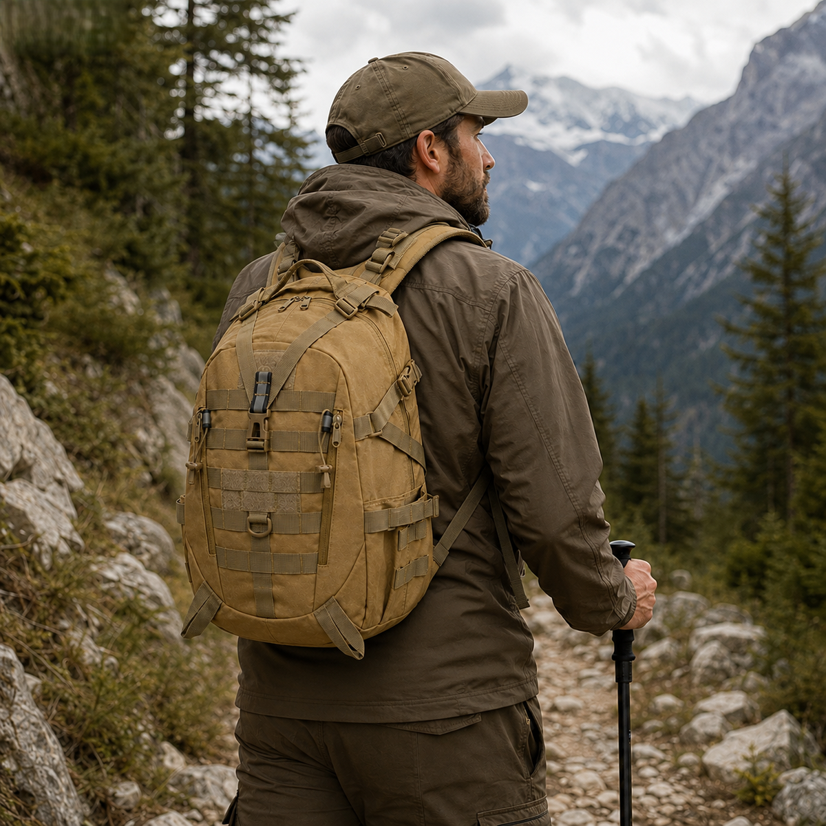 40L Tactical Backpack with Laptop Sleeve & MOLLE Webbing – Waterproof Hiking Daypack for Camping, Travel & Outdoor Adventures | Thomler
