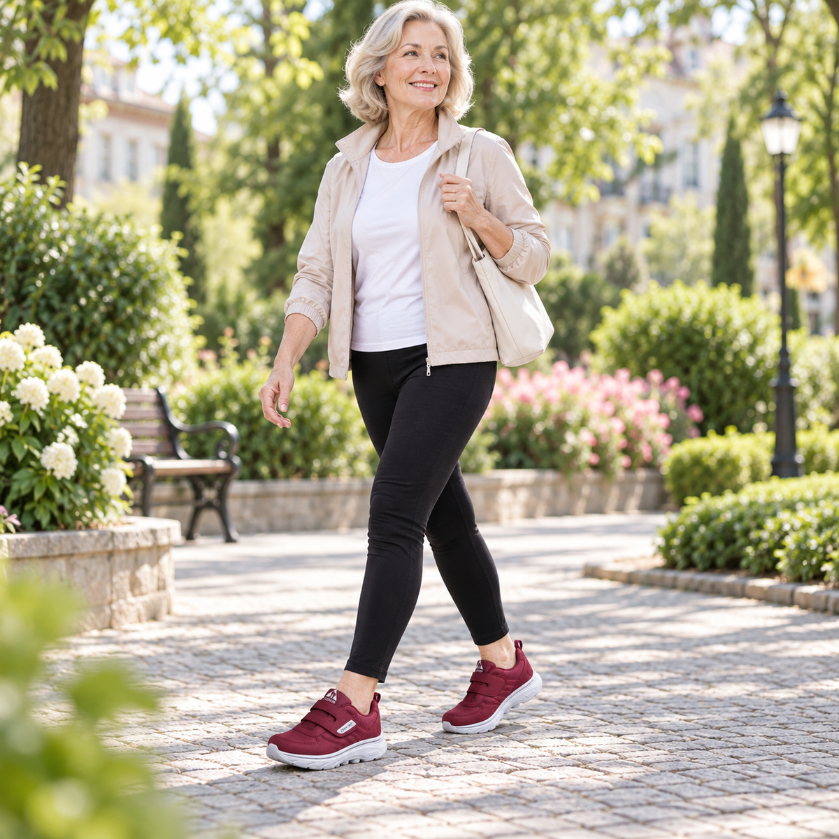 Adjustable Wide-Fit Walking Shoes for Swollen Feet – Hook-and-Loop Closure, Extra Roomy Toe Box & Cushioned Sole for All-Day Comfort | Thomler
