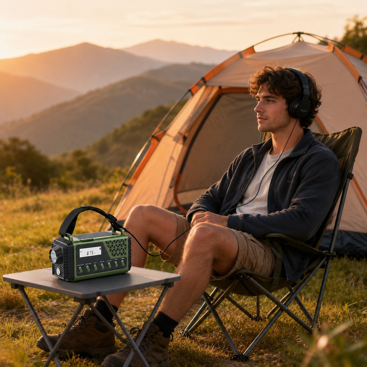 Emergency Weather Radio with Hand Crank Solar Charging Bluetooth Speaker Flashlight 10000mAh Power Bank for Camping Hiking Survival Kits | Thomler