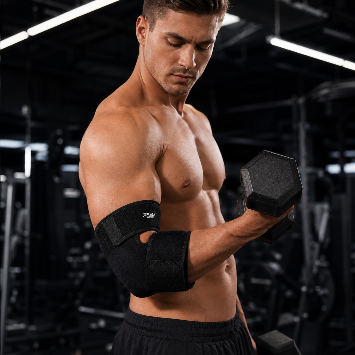 Adjustable Elbow Compression Sleeve with Targeted Support for Workouts Recovery Daily Activity | Thomler