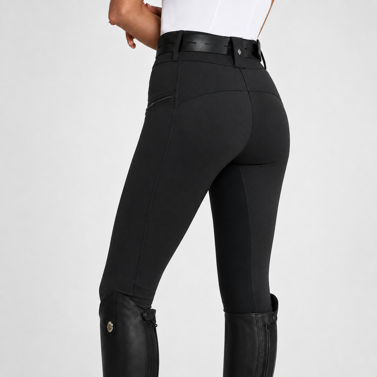 Women's Stretch Equestrian Riding Pants with Contrast Panels & Zip Pockets for Horse Riding | Thomler