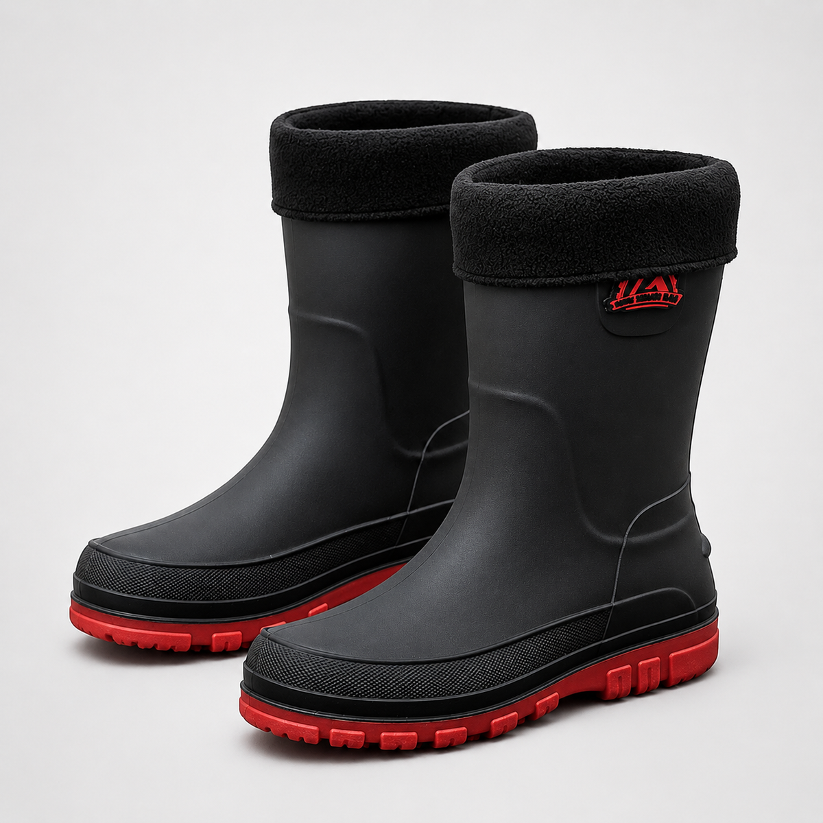 Waterproof Insulated Mid-Calf Winter Rain Boots for Men – Non-Slip Faux Fur Lined Outdoor Work Boot | Thomler