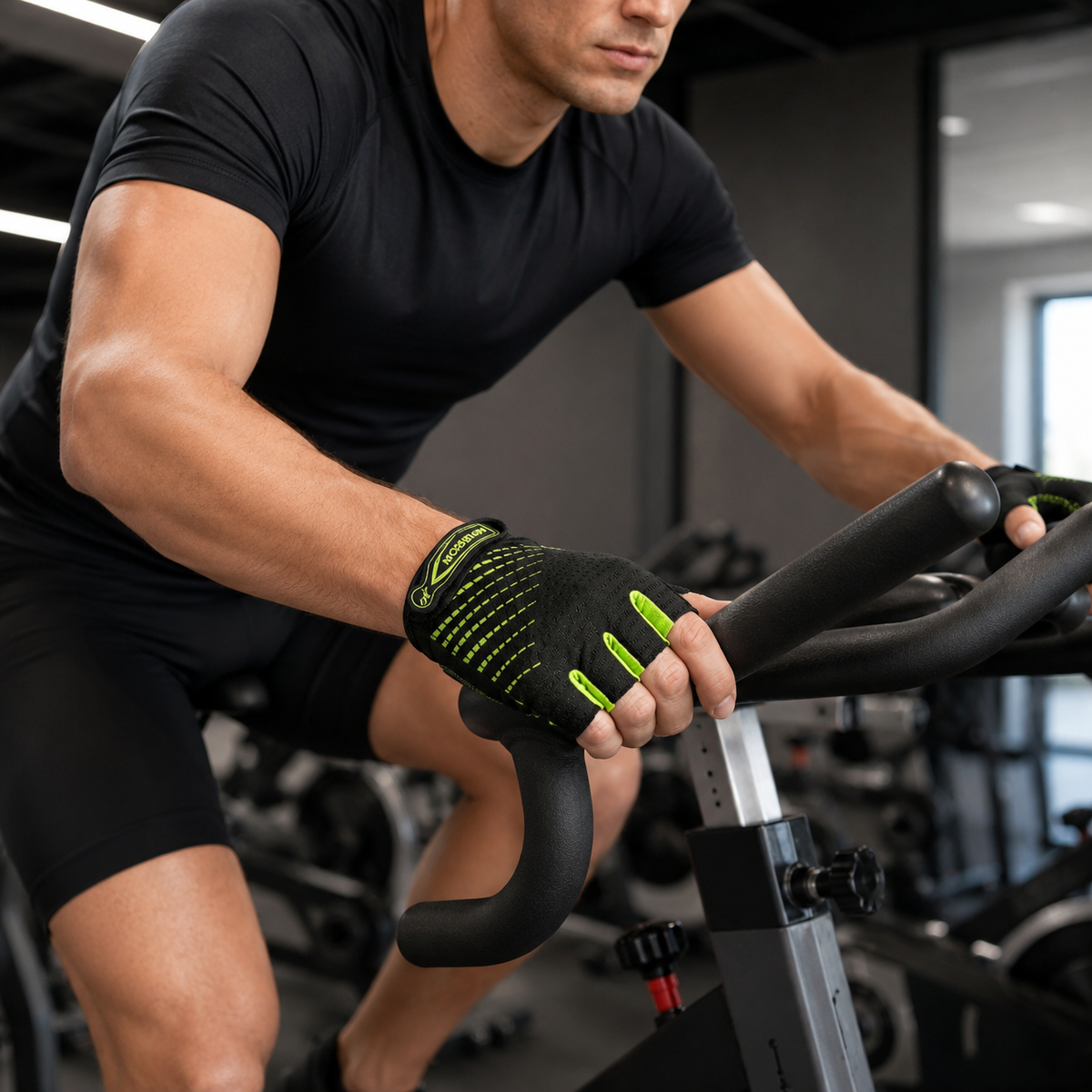 Fingerless Padded Cycling Gloves with Gel Palm Protection & Breathable Mesh for Road & Mountain Biking | Thomler
