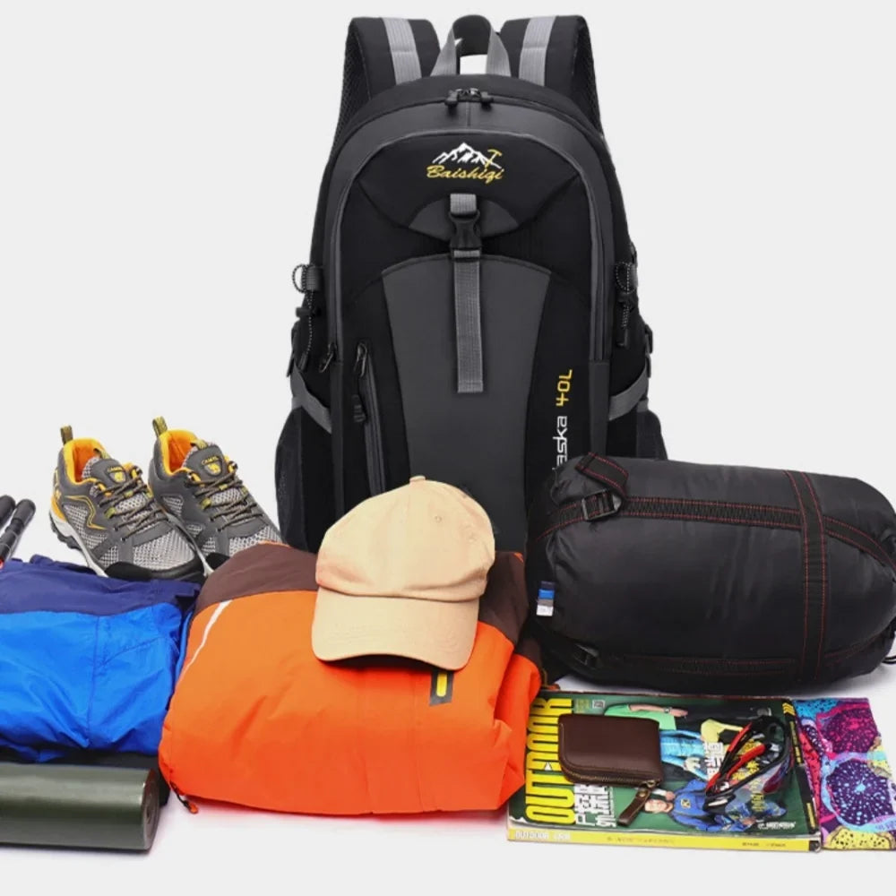40L Outdoor Backpack with Padded Mesh Panels & Adjustable Straps for Hiking and Travel | Thomler