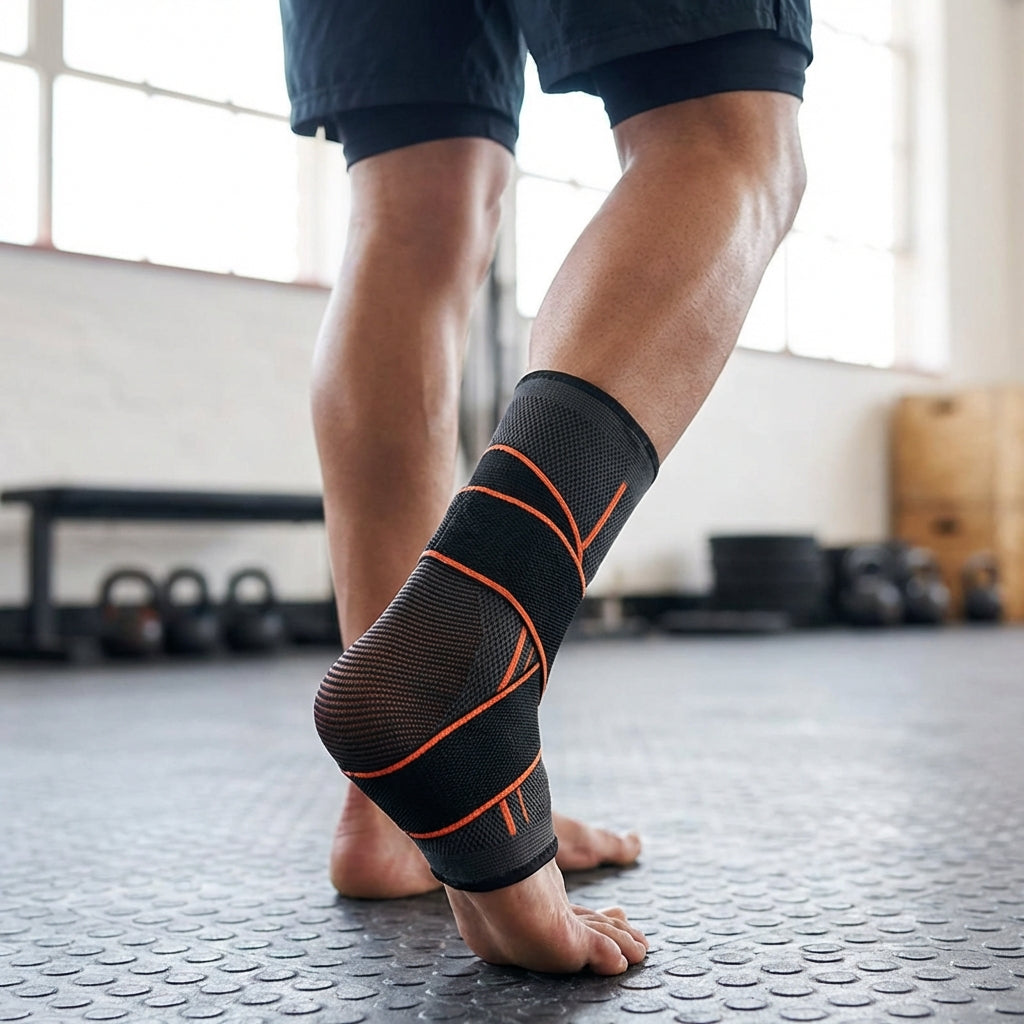 Adjustable Compression Ankle Brace with Wrap Support for Running, Sports & Recovery | Thomler