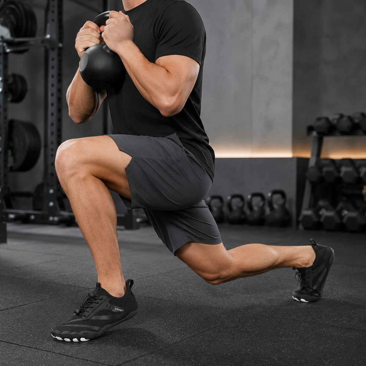 Zero-Drop Training Sneakers for Weightlifting – Thin-Sole Gym Footwear for Squats & Deadlifts – Breathable Mesh, Non-Slip Grip, Men's & | Thomler