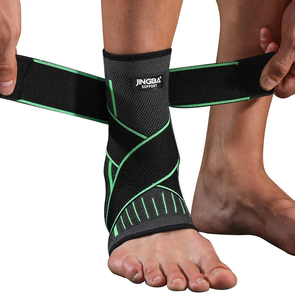 Adjustable Ankle Support Brace with Compression Straps for Sprains & Stability | Thomler