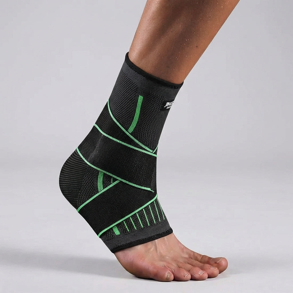 Adjustable Ankle Support Brace with Compression Straps for Sprains & Stability | Thomler