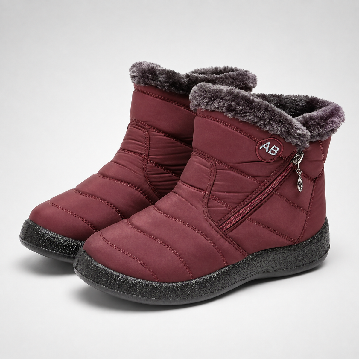 Women's Insulated Waterproof Ankle Boots with Side Zip & Anti-Slip Sole for Cold Weather Walking | Thomler