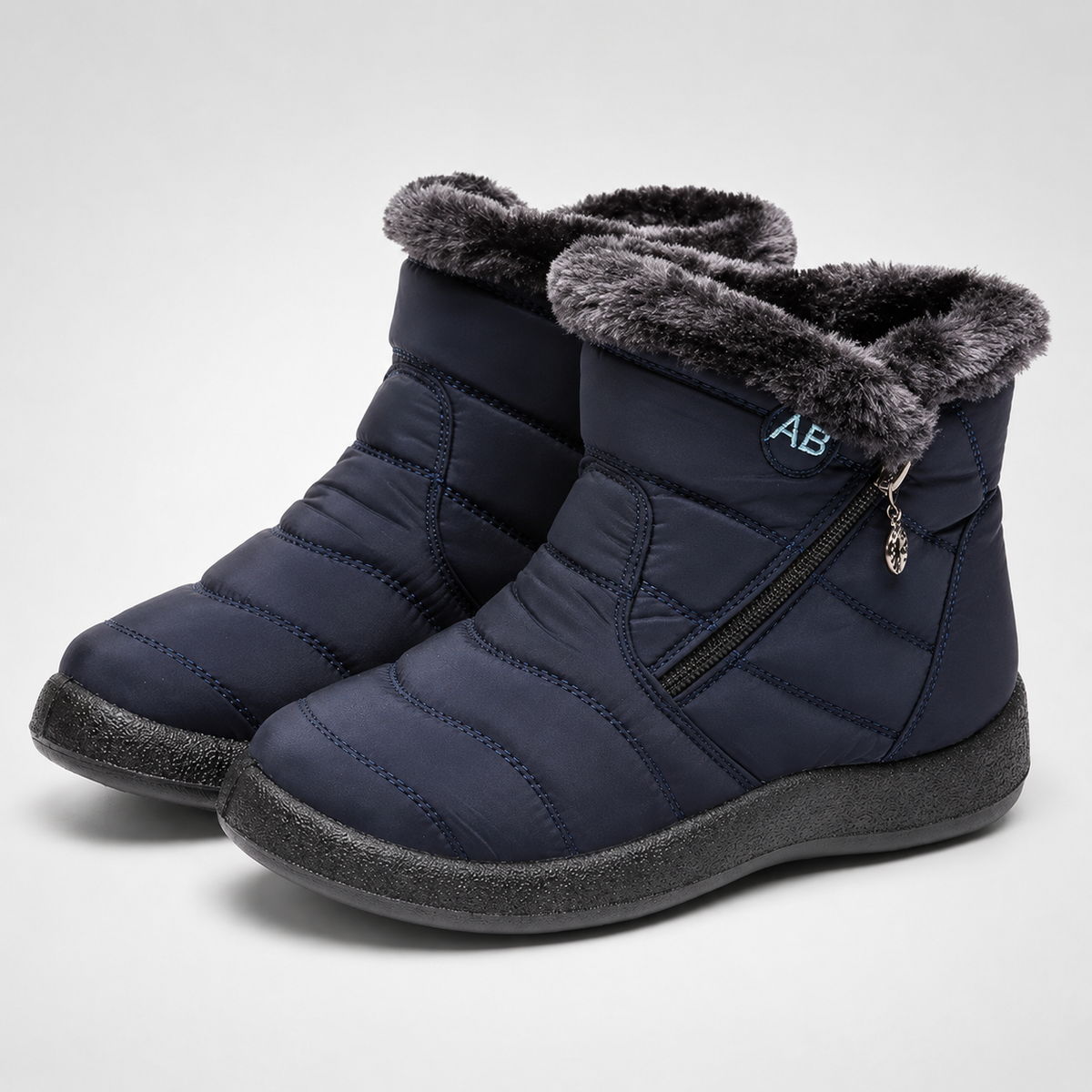 Women's Insulated Waterproof Ankle Boots with Side Zip & Anti-Slip Sole for Cold Weather Walking | Thomler