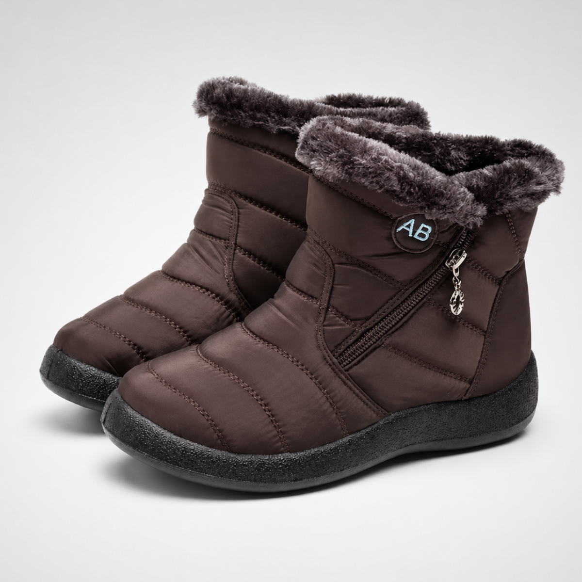 Women's Insulated Waterproof Ankle Boots with Side Zip & Anti-Slip Sole for Cold Weather Walking | Thomler