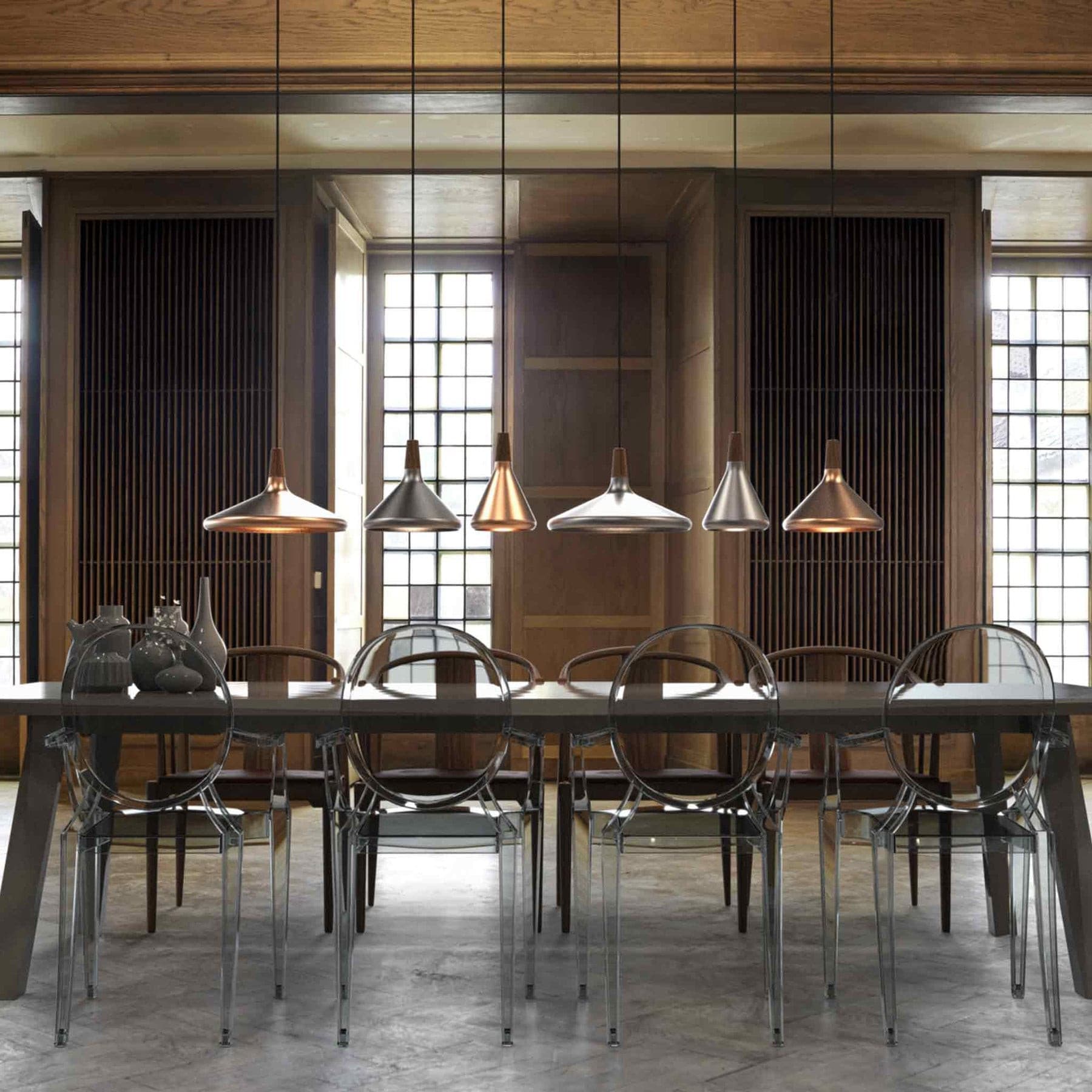Pendant Light Iron Wood 10.6 in Adjustable Indoor Ceiling Lamp White Black Silver Rose Gold Grey Modern Dining Room Kitchen Island Lighting | Thomler