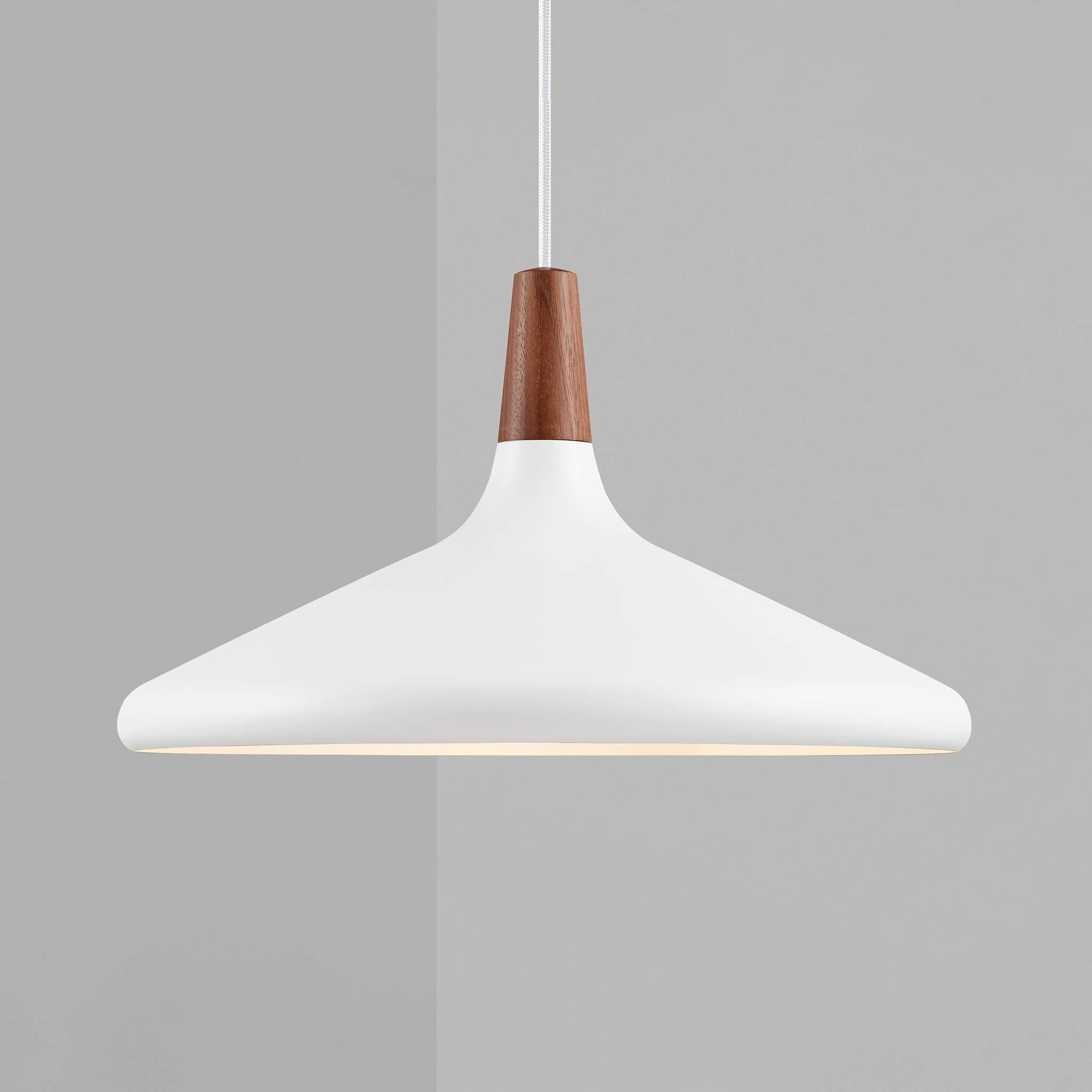 Pendant Light Iron Wood 10.6 in Adjustable Indoor Ceiling Lamp White Black Silver Rose Gold Grey Modern Dining Room Kitchen Island Lighting | Thomler