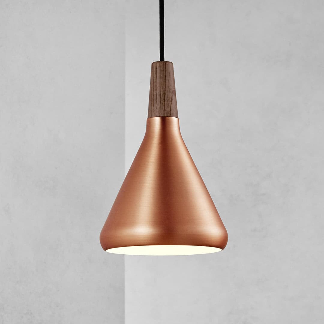Pendant Light Iron Wood 10.6 in Adjustable Indoor Ceiling Lamp White Black Silver Rose Gold Grey Modern Dining Room Kitchen Island Lighting | Thomler