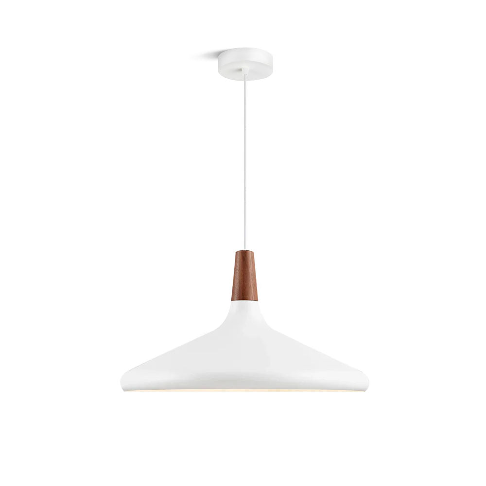 Pendant Light Iron Wood 10.6 in Adjustable Indoor Ceiling Lamp White Black Silver Rose Gold Grey Modern Dining Room Kitchen Island Lighting | Thomler