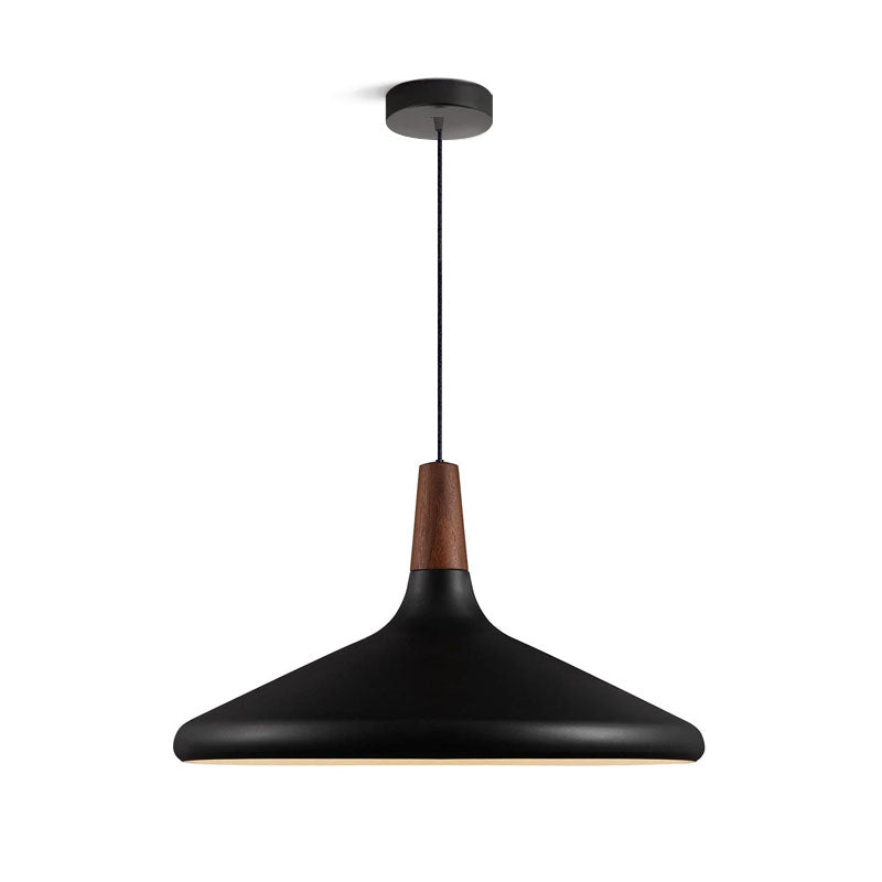 Pendant Light Iron Wood 10.6 in Adjustable Indoor Ceiling Lamp White Black Silver Rose Gold Grey Modern Dining Room Kitchen Island Lighting | Thomler