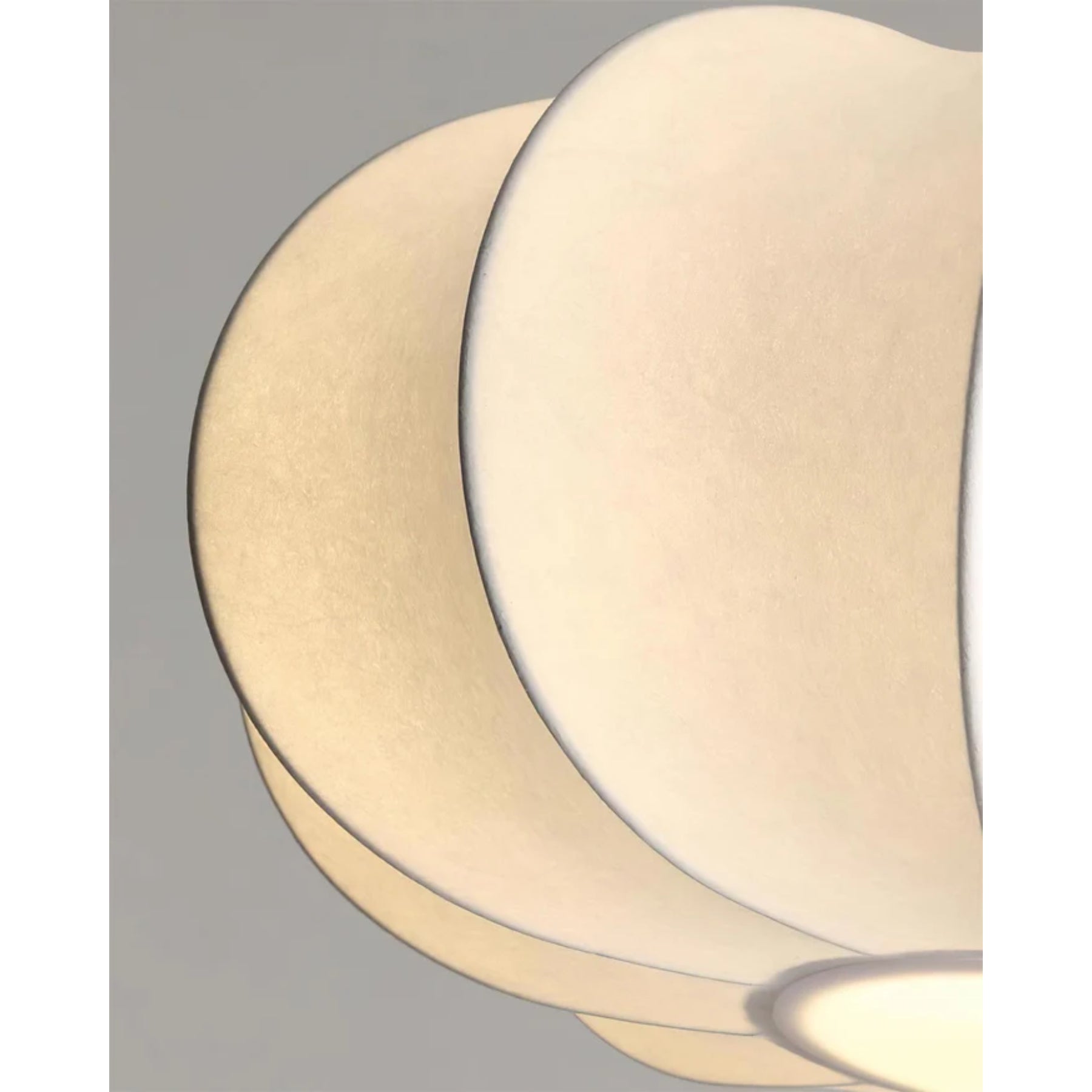 Pendant Light Fabric Walnut Wood White Dining Room Living Room Japandi Scandinavian Hanging Ceiling Lamp | Thomler
