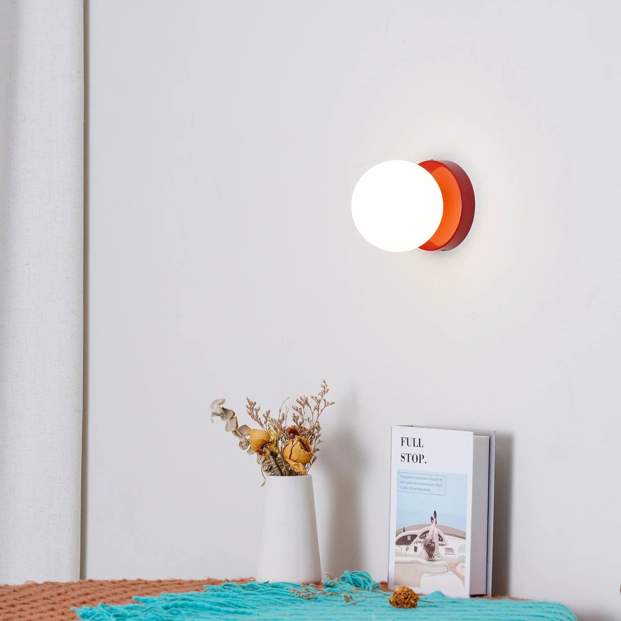 Wall Lamp Glass 10.0 cm White Bedroom Bedside Nordic Minimalist G9 LED Accent Lighting Indoor Fixture | Thomler