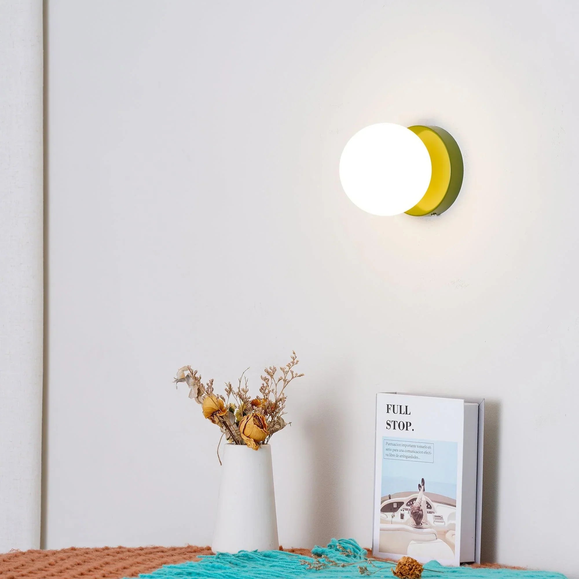 Wall Lamp Glass 10.0 cm White Bedroom Bedside Nordic Minimalist G9 LED Accent Lighting Indoor Fixture | Thomler