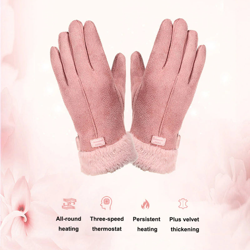 Women's Battery-Heated Gloves with Touch Screen Fingertips – Winter Hand Warmers | Thomler