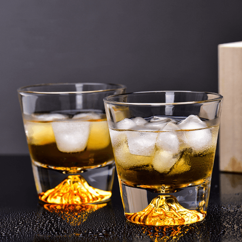Whiskey Glass Crystal Cut Pattern Japanese Style Whisky Tumbler Gift Box Barware Set | Thomler