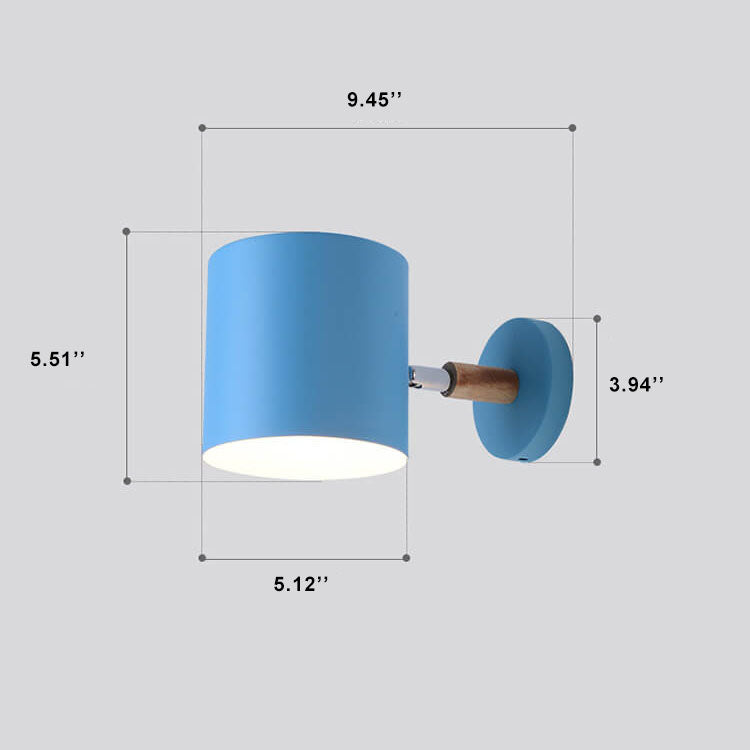 Wall Lamp Metal Wood E27 13.0 cm Pink Bedroom Bedside Reading Scandinavian Adjustable Lighting | Thomler