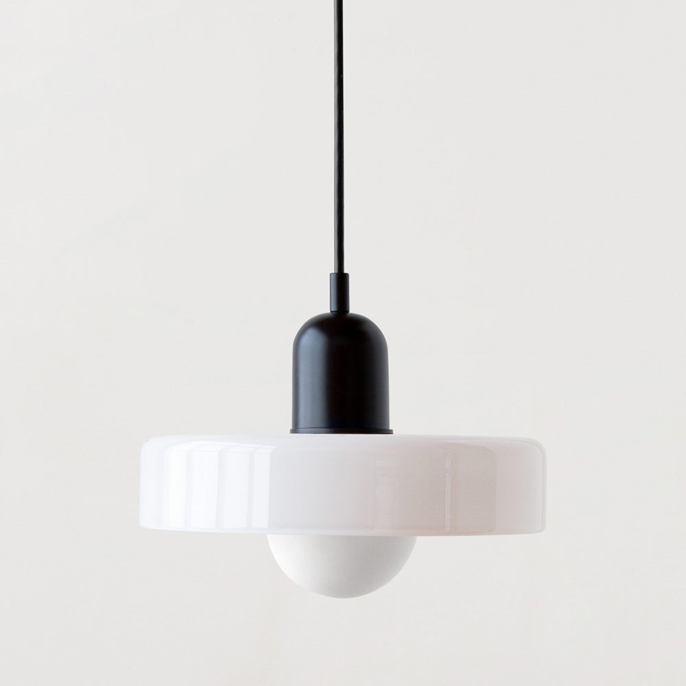 Glass Pendant Light with Adjustable Cord & Warm Glow – Modern Geometric Hanging Fixture for Dining Room & Living Room Decor | Thomler