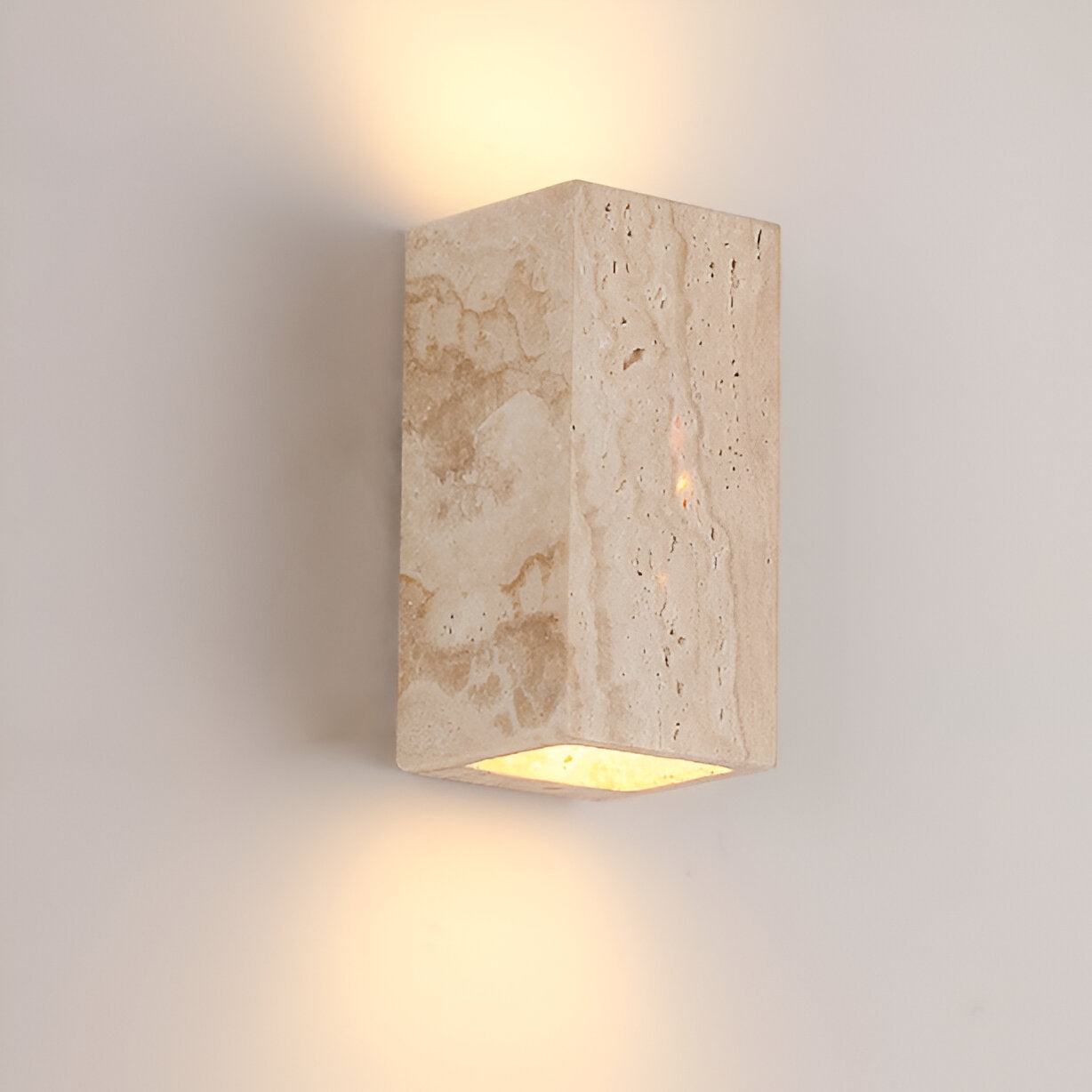 Wall Light Travertine Stone 6.3 in Outdoor Up Down LED Waterproof Garden Patio Fixture Modern Minimalist Exterior Sconce | Thomler