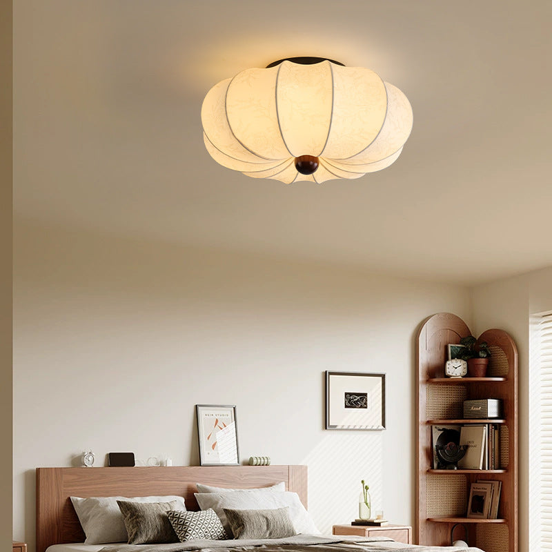 Ceiling Lamp Silk Fabric E27 White 10.0 to 15.0 m² Living Room Bedroom Hallway Flush Mount Light | Thomler