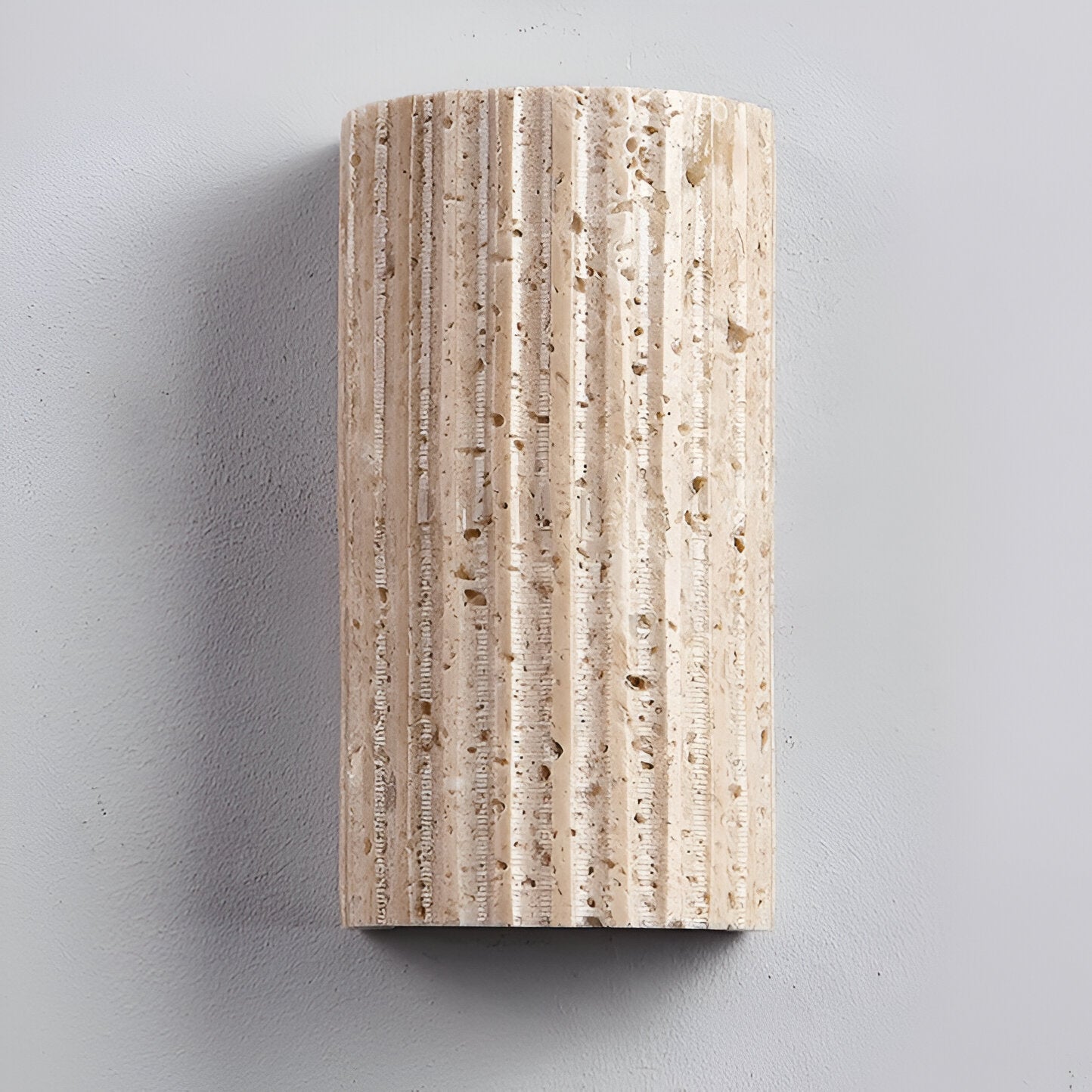 Wall Lamp Travertine Stone 6.5 in Up Down Outdoor Indoor Garden Patio Sconce Ambient Lighting Fixture | Thomler