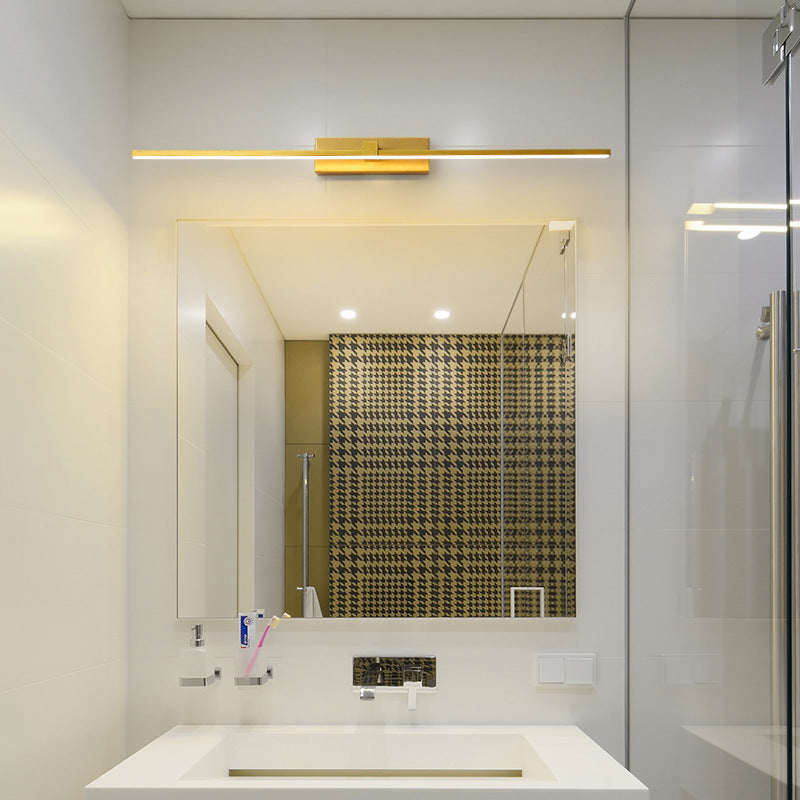 Hexagonal LED Vanity Light for Bathroom Mirror – Modern Linear Wall Mount Fixture in Gold, Black or White | Thomler