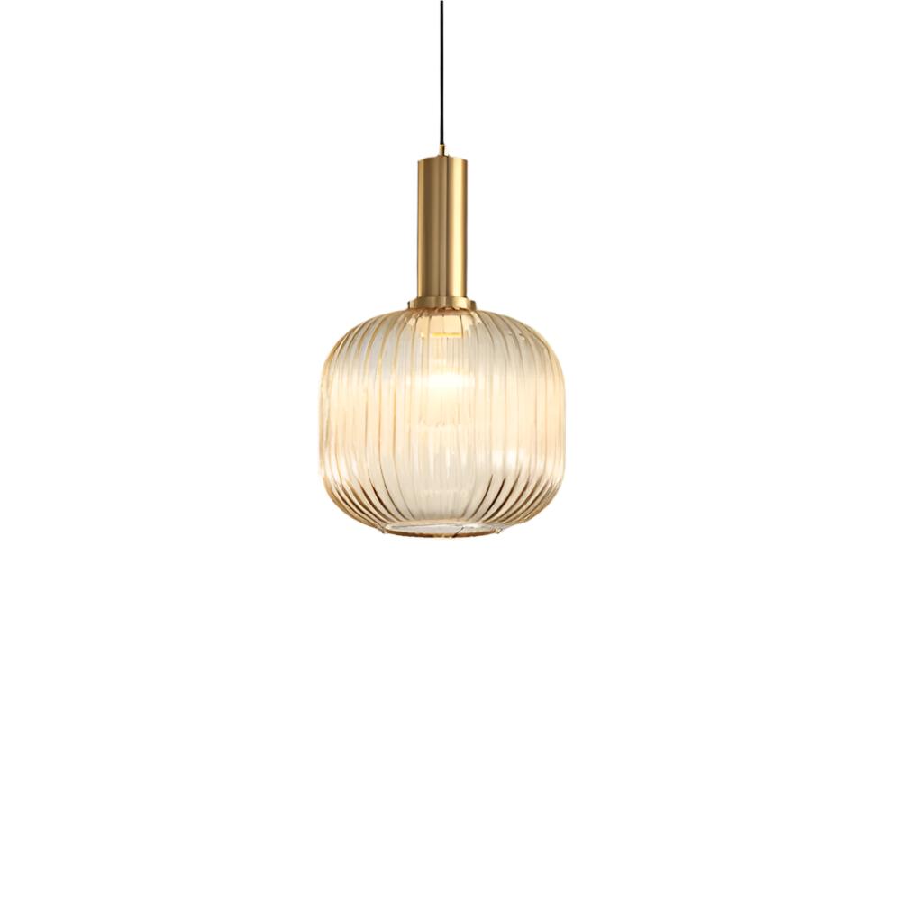Pendant Light Glass E27 Ø30.0 cm Champagne Dining Room Kitchen Island Hanging Ceiling Lamp Retro Nordic Vintage | Thomler