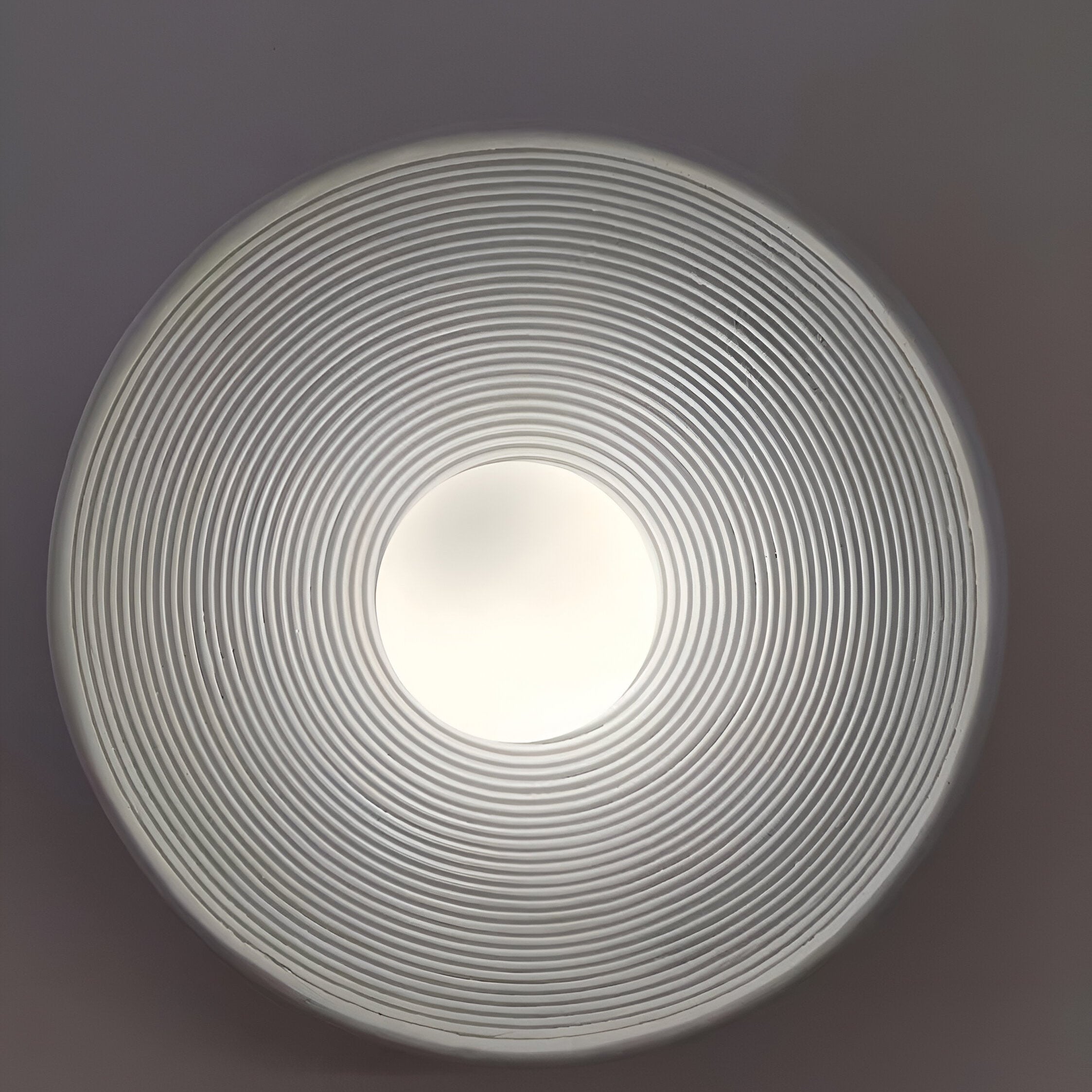 Wall Lamp Resin Glass 19.7 in Round White Bedroom Living Room Ambient Lighting Scandinavian Minimalist Sconce | Thomler