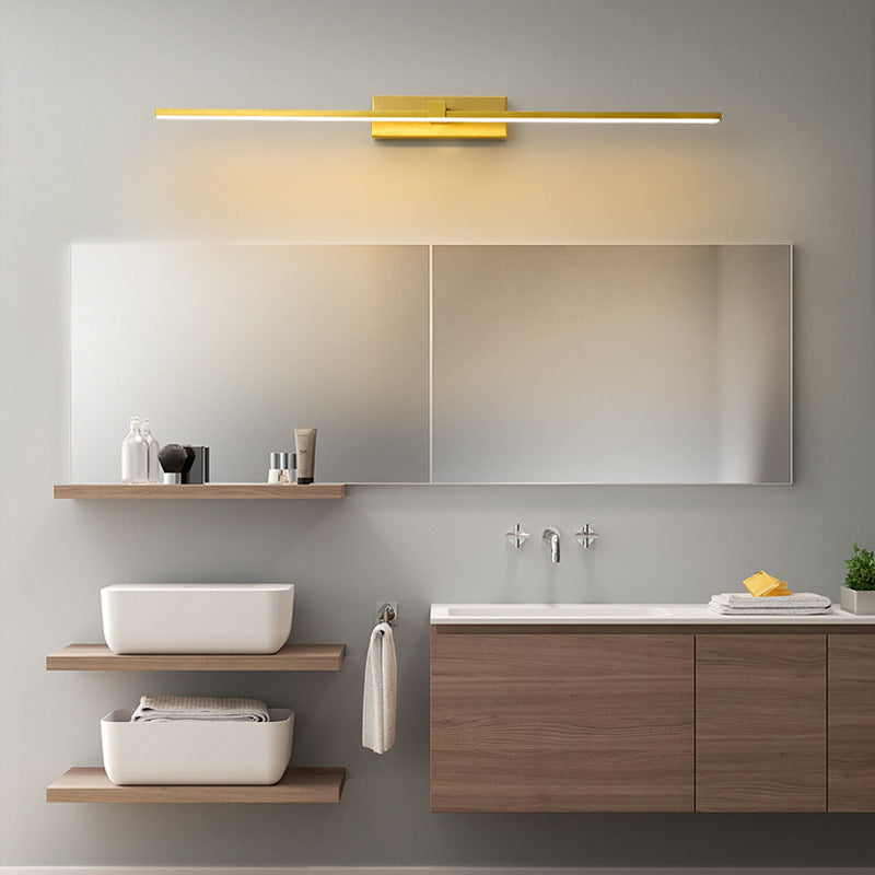 Hexagonal LED Vanity Light for Bathroom Mirror – Modern Linear Wall Mount Fixture in Gold, Black or White | Thomler