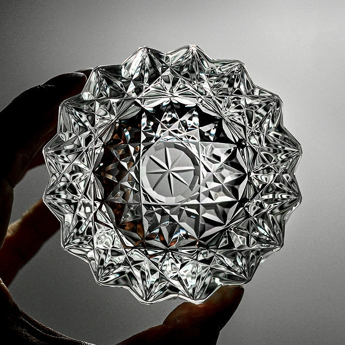 Hand-Cut Crystal Whisky Tumbler with Diamond Facets in Presentation Box for Bourbon, Scotch & Cocktails | Thomler