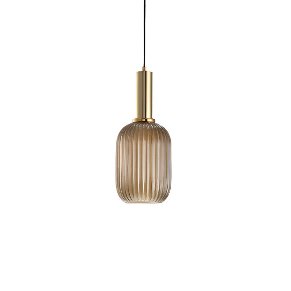 Pendant Light Glass E27 Ø30.0 cm Champagne Dining Room Kitchen Island Hanging Ceiling Lamp Retro Nordic Vintage | Thomler