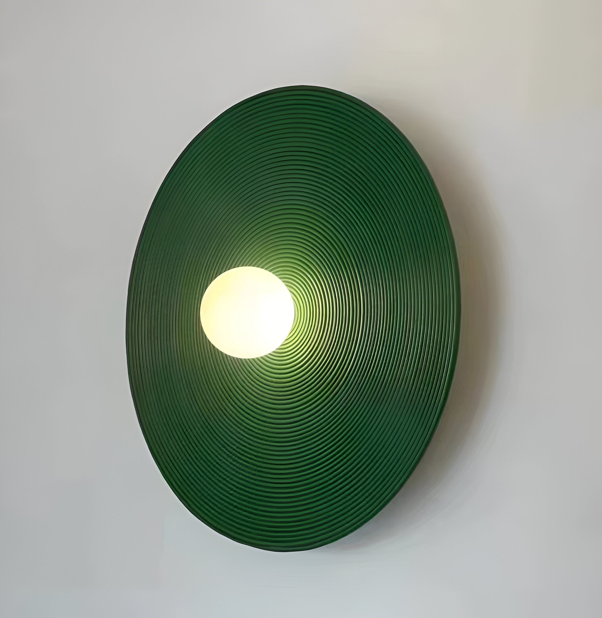 Wall Lamp Resin Glass 19.7 in Round White Bedroom Living Room Ambient Lighting Scandinavian Minimalist Sconce | Thomler
