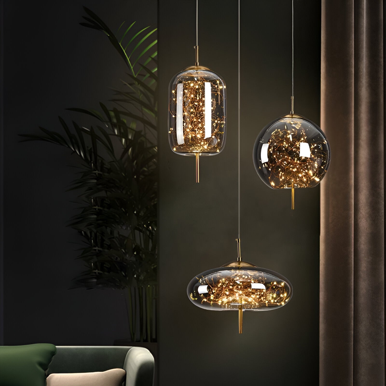 Pendant Light Glass 7.9 in Modern Adjustable Dining Room Kitchen Island Hanging Ceiling Lamp Scandinavian Minimalist Fixture | Thomler